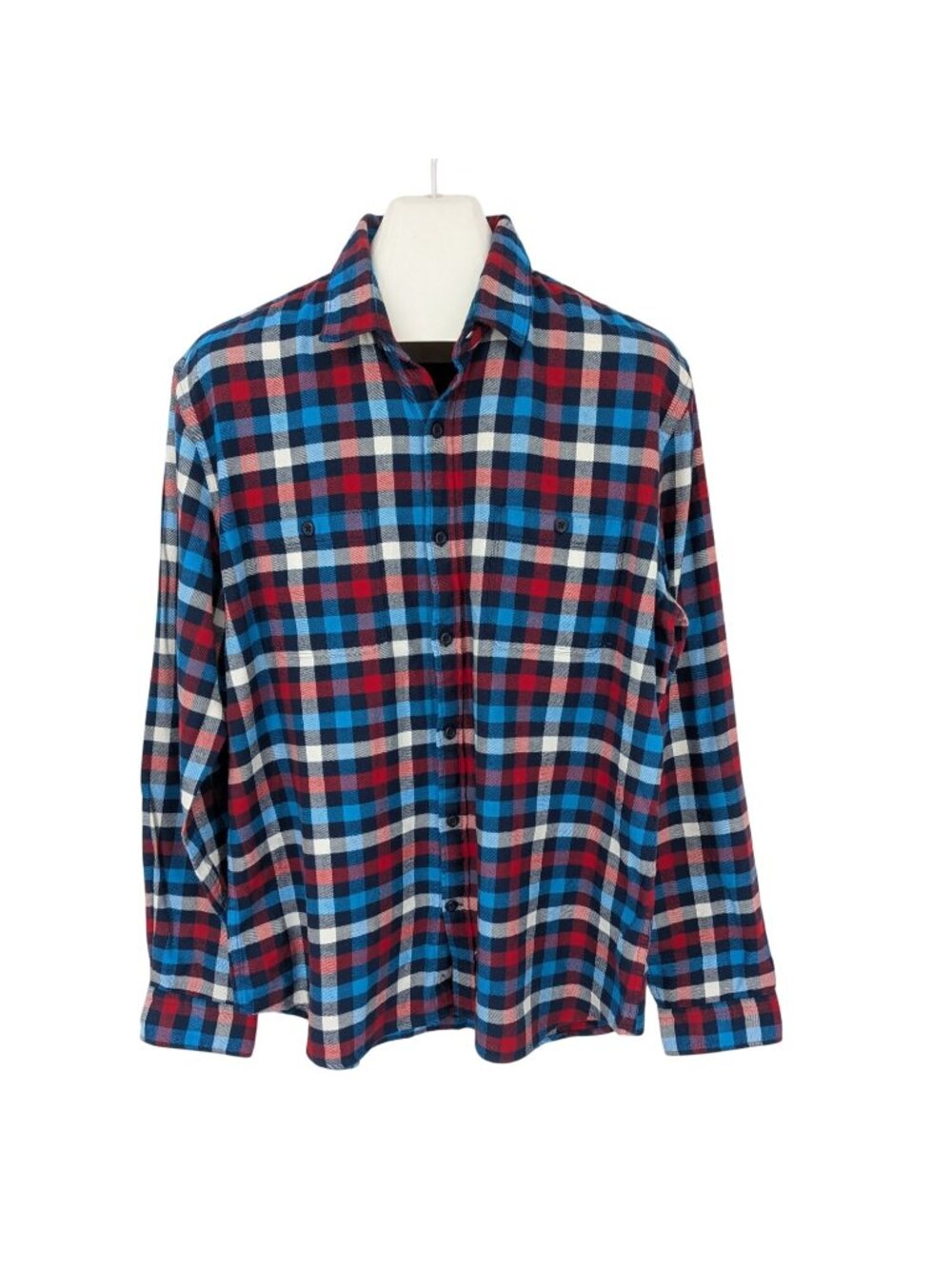 Express Button Up Shirt Check Plaid Flannel Long Sleeve Cozy Lumberjack XLarge